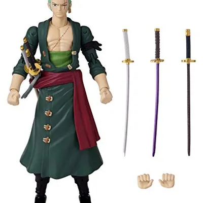 Figura Roronoa Zoro One Piece con espadas intercambiables