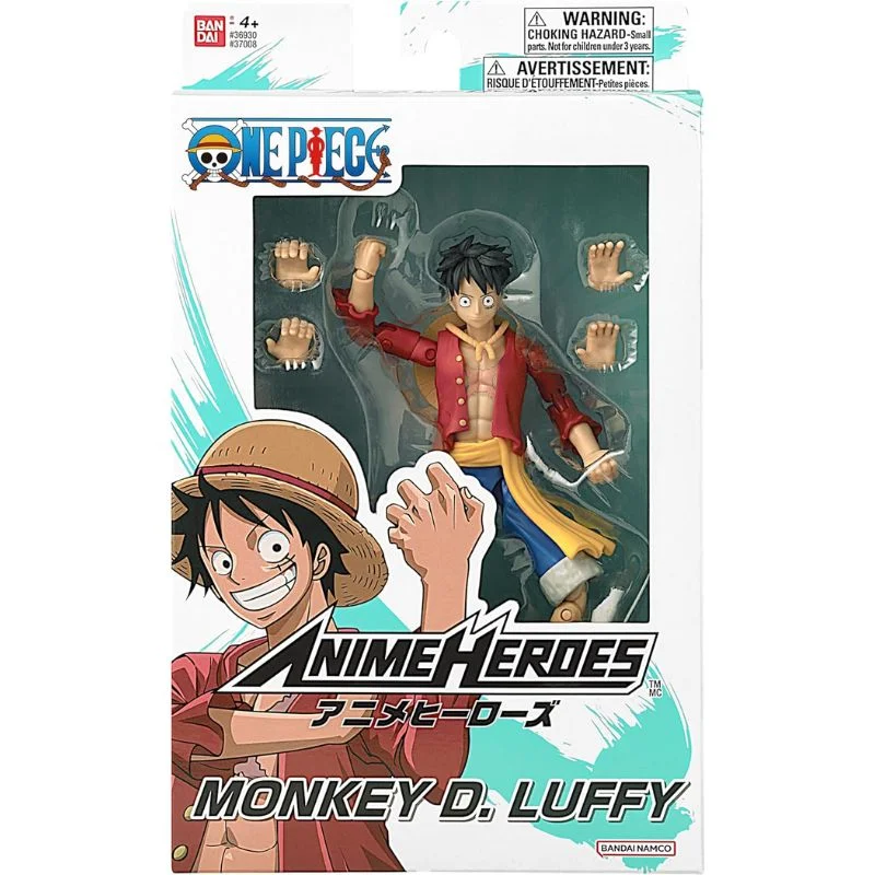 Figura articulada Monkey D. Luffy One Piece Anime Heroes con manos intercambiables