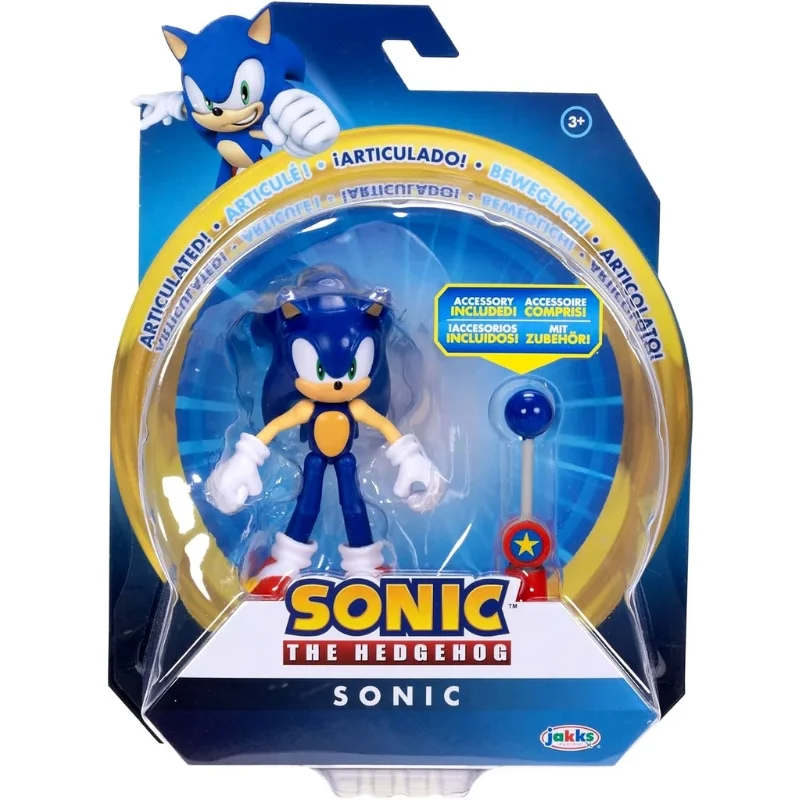 Figura articulada Sonic the Hedgehog con accesorios incluidos