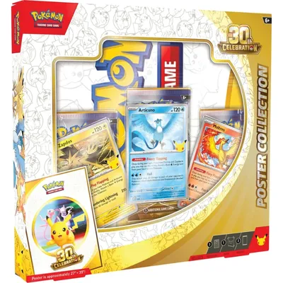 Set Cartas Pokémon 30 Aniversario con póster y cartas especiales