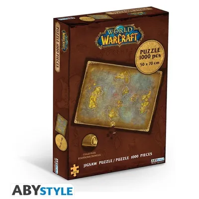 Rompecabezas Mapa de Azeroth World of Warcraft 1000 piezas