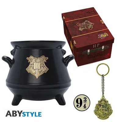 Set Caldero Hogwarts, llavero y pin de Harry Potter