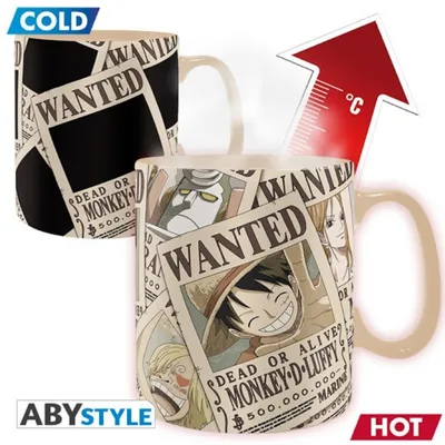 Taza térmica Luffy One Piece con efecto cambio de color