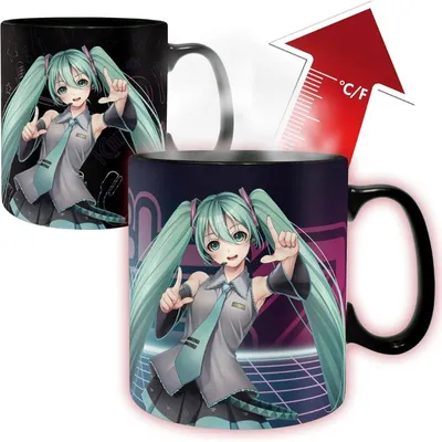 Taza mágica Hatsune Miku con efecto térmico revelador