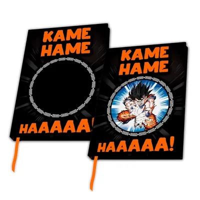Cuaderno Kamehameha Dragon Ball Z tapa dura naranja y negro