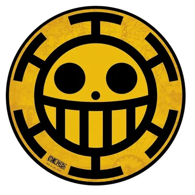 Mousepad Trafalgar D. Law One Piece amarillo y negro