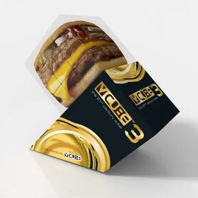 Cubo Vcube 3x3 con diseño de hamburguesa