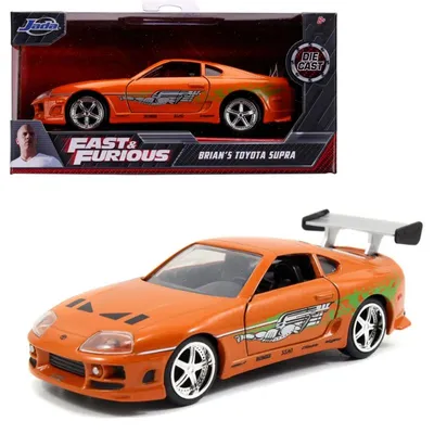 Auto fundido Toyota Supra naranja de Brian — Rápidos y Furiosos