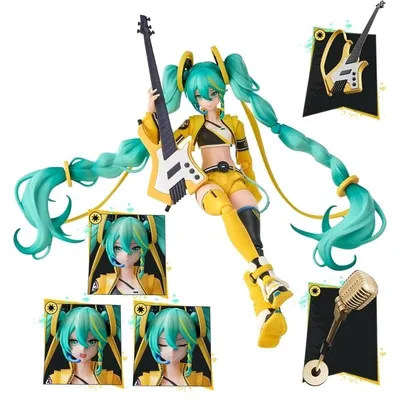 Figura articulada Hatsune Miku Vivid Echoes con guitarra eléctrica y accesorios