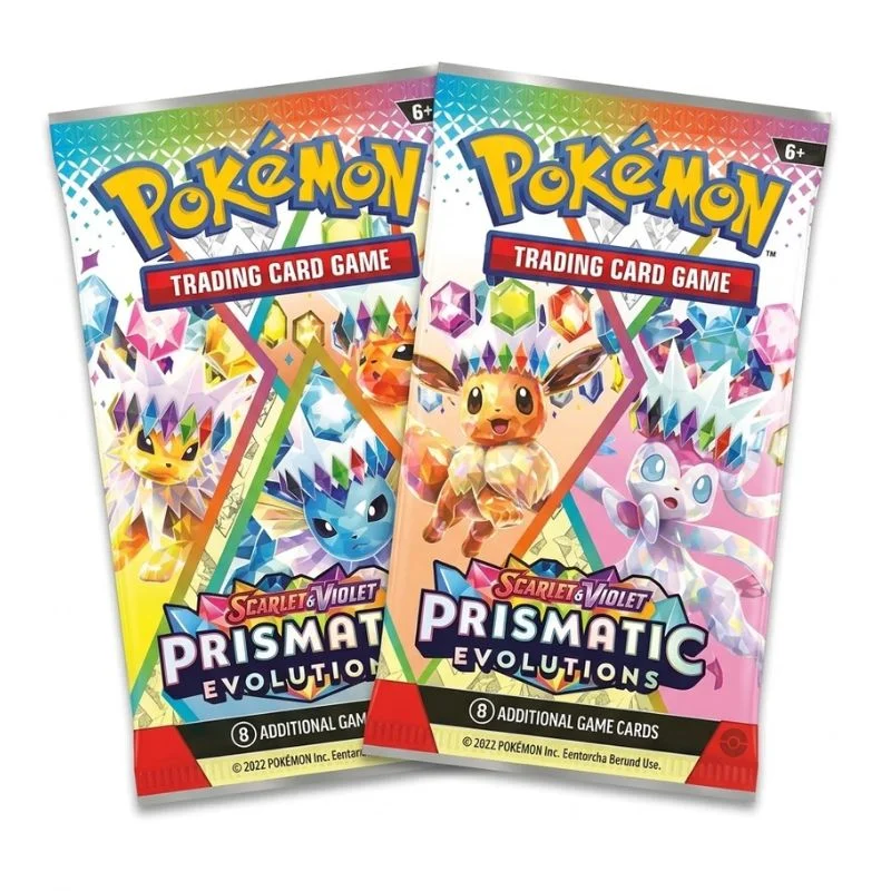 Dos sobres de cartas Pokémon Prismatic Evolutions Scarlet Violet