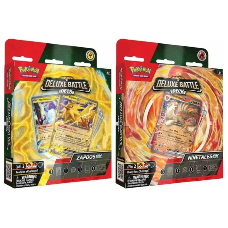 Barajas Deluxe Pokémon Ninetales ex y Zapdos ex TCG