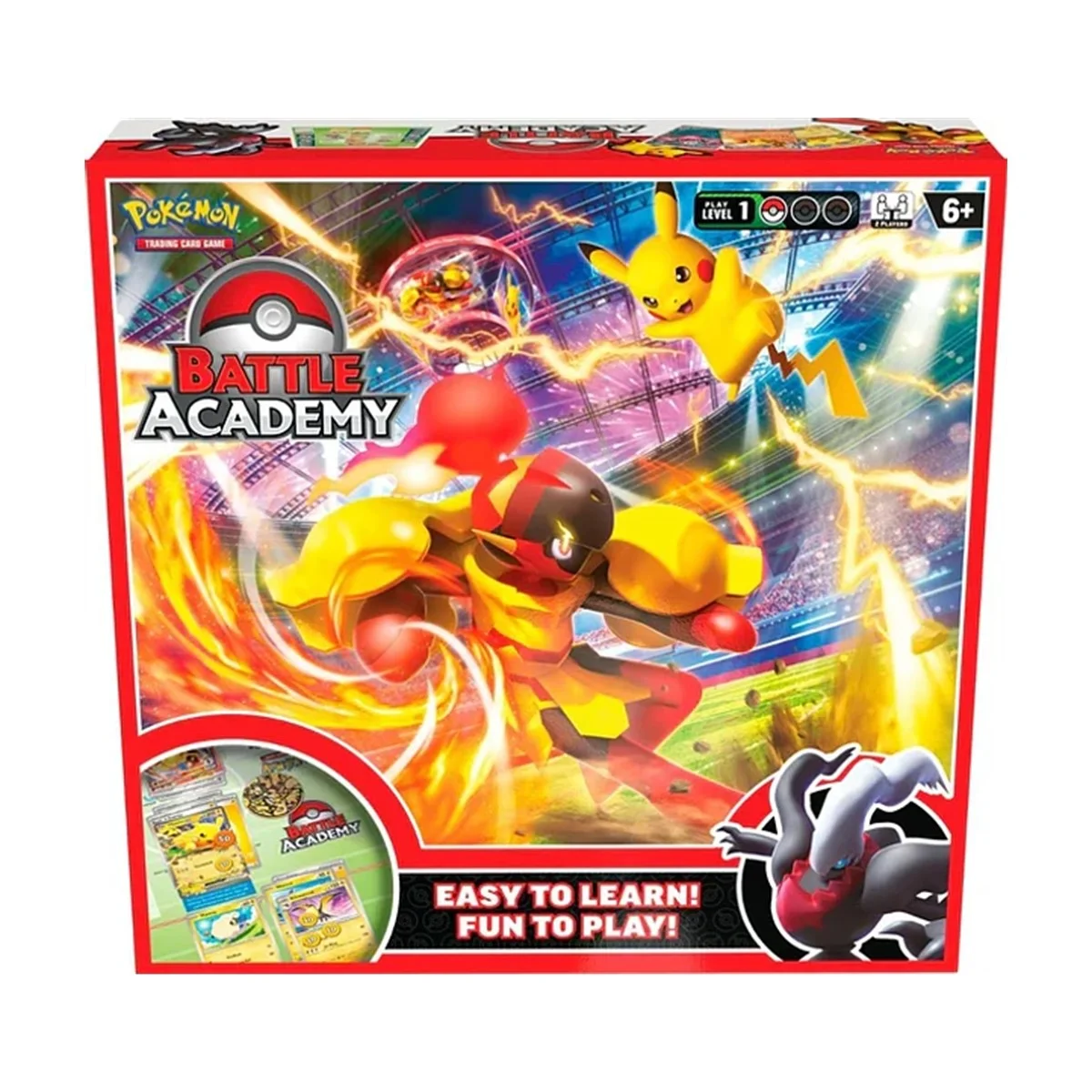 Set Battle Academy Pokémon con Pikachu y Charmander en acción