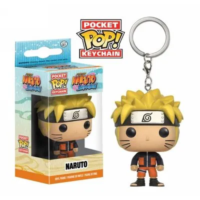 Llavero Funko POP Naruto Uzumaki Shippuden con cabello amarillo y traje naranja