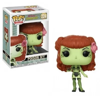 Funko POP Poison Ivy DC Bombshells con cabello rojo y traje verde