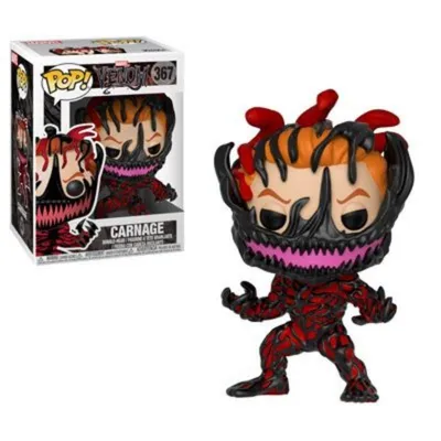 Funko Pop Carnage rojo y negro con cuernos — Marvel Venom
