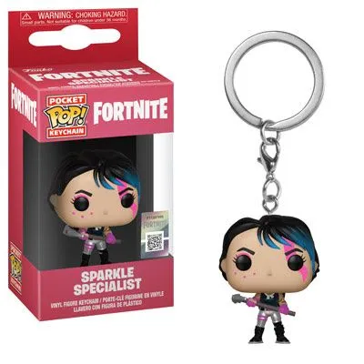 Llavero Funko POP Sparkle Specialist de Fortnite con anillo metálico