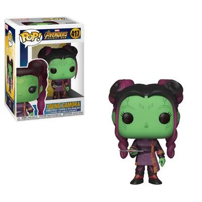 Funko POP Gamora Avengers con piel verde y daga púrpura