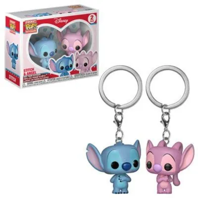 Llaveros Funko Pop Stitch y Angel de Lilo & Stitch Disney