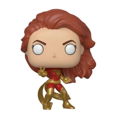 Figura Funko Pop Dark Phoenix X-Men con cabello rojo y traje dorado