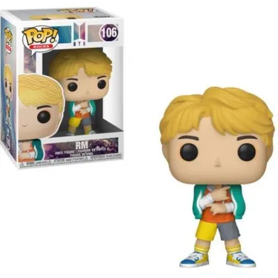 Funko POP RM BTS figura coleccionable con cabello rubio