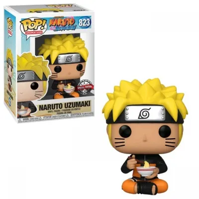 Funko POP Naruto Uzumaki con cabello amarillo y ramen — Naruto Shippuden