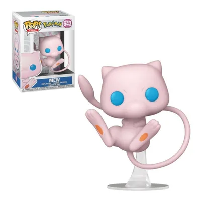 Funko POP Mew Pokémon figura rosa con ojos azules