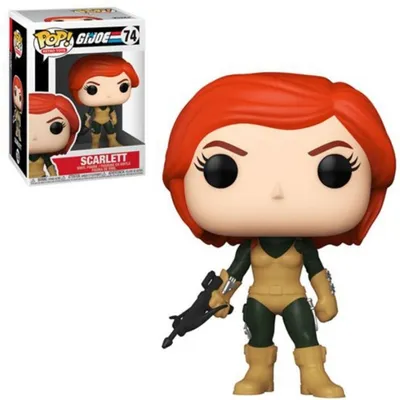Funko POP Scarlett de G.I. Joe con cabello rojo y uniforme táctico