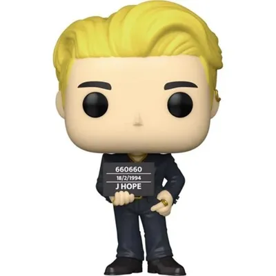 Funko Pop J-Hope BTS con cabello amarillo y traje negro Butter