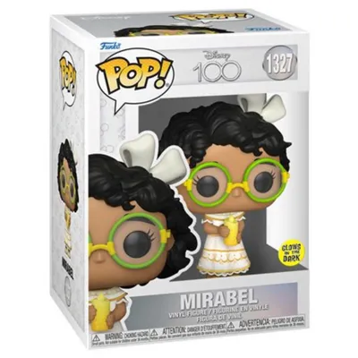 Funko Pop Mirabel Encanto con lentes verdes y efecto brilla en la oscuridad