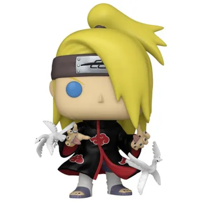 Funko Pop Deidara de Naruto Shippuden con cabello rubio y túnica roja