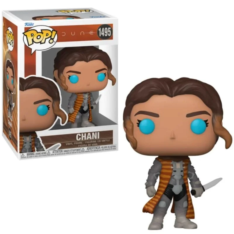 Funko Pop! Chani de Dune Parte Dos con traje gris y naranja