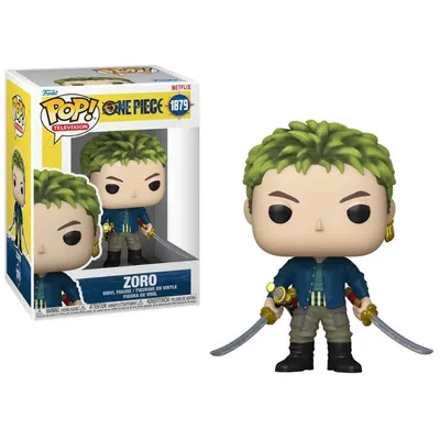 Funko Pop Zoro One Piece Netflix espadas doradas cabello verde