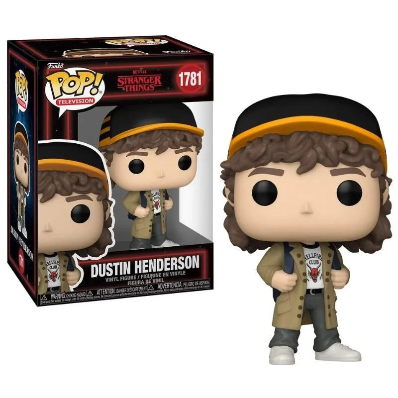 Funko Pop Dustin Henderson Stranger Things con gorro amarillo