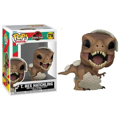 Funko Pop T-Rex Hatchling de Jurassic Park con mandíbulas abiertas