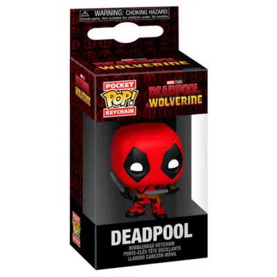 Llavero Funko Pop Deadpool rojo con máscara negra