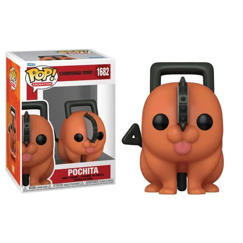 Funko Pop Pochita Chainsaw Man naranja con sierra