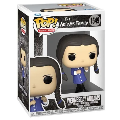 Funko Pop Wednesday Addams en uniforme azul de La Familia Addams