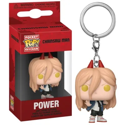 Llavero Funko Pop Power Chainsaw Man con ojos amarillos