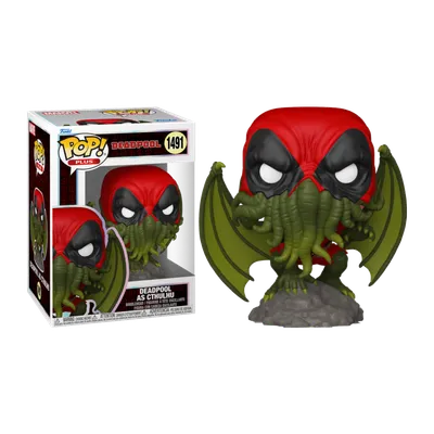 Funko Pop Deadpool como Cthulhu con tentáculos verdes