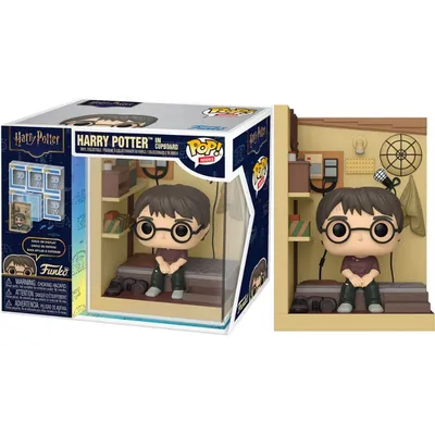 Funko Pop Harry Potter en el armario bajo las escaleras