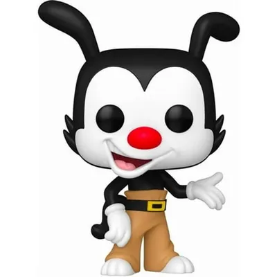 Funko Pop Yakko Warner de Animaniacs con traje negro y nariz roja