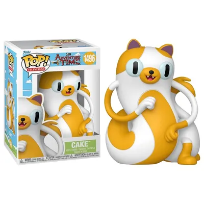 Figura Funko Pop Cake de Adventure Time, gata blanca y dorada