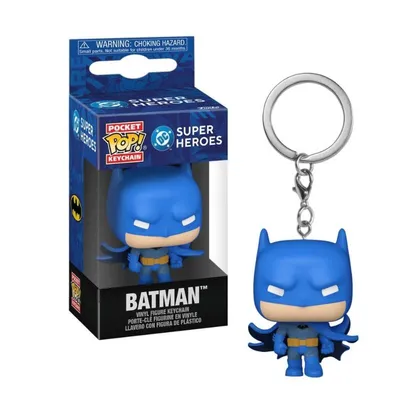 Llavero Funko Pop Batman azul DC Comics con empaque original