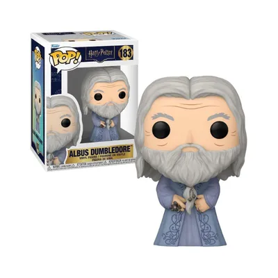 Funko Pop Albus Dumbledore con barba plateada y túnicas azules Harry Potter