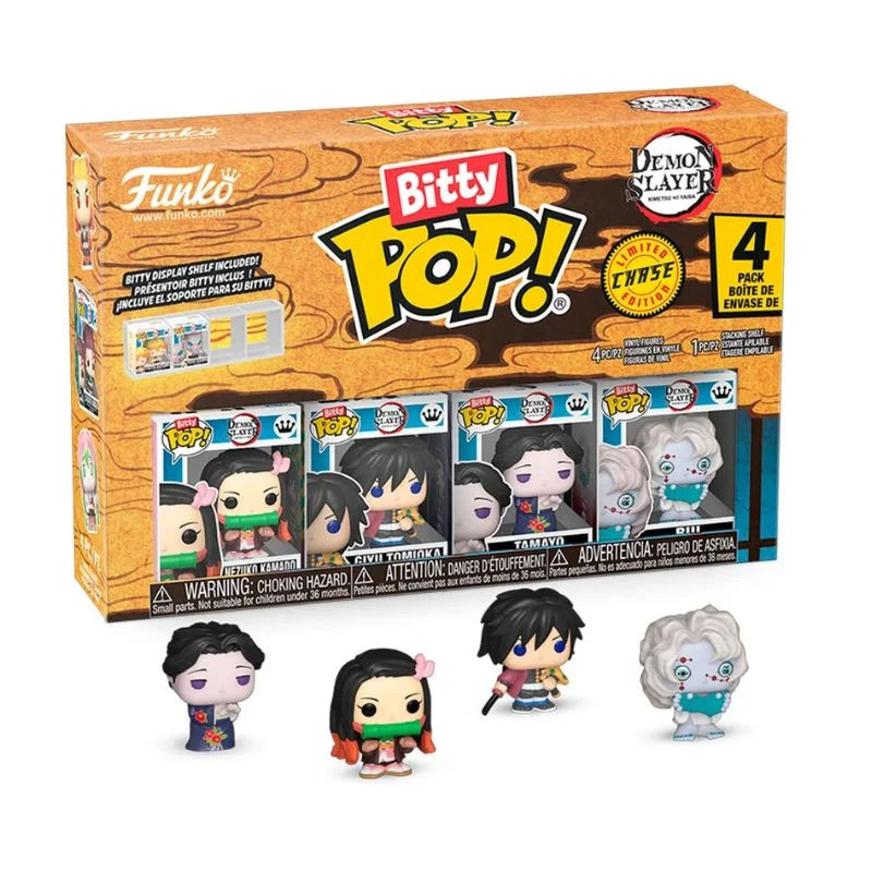 Pack 4 Funkos Bitty Pop Kimetsu no Yaiba Demon Slayer