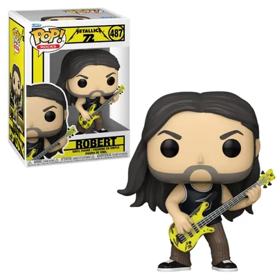 Funko Pop! Robert Trujillo con bajo amarillo — Metallica
