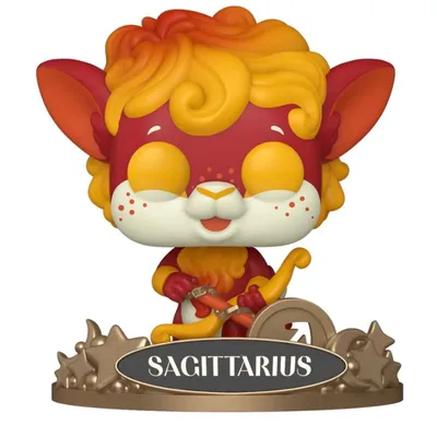 Funko Pop Sagitario signo zodiacal dorado y rojo
