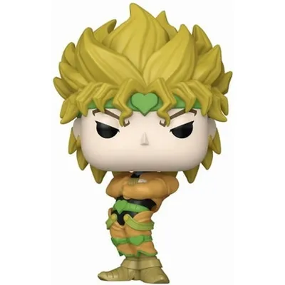 Funko Pop Dio Brando con cabello rubio y marca de corazón verde