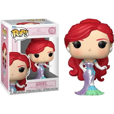 Funko Pop Ariel La Sirenita vestido púrpura cabello rojo