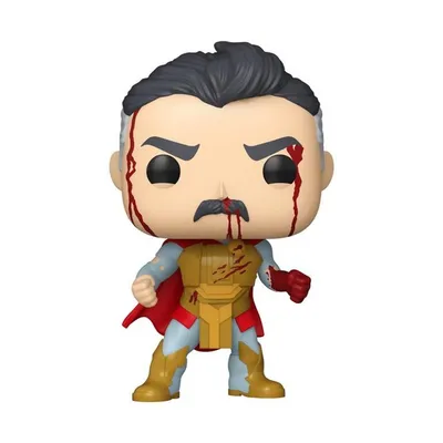 Funko Pop Omni-Man con armadura dorada y sangre de Invincible